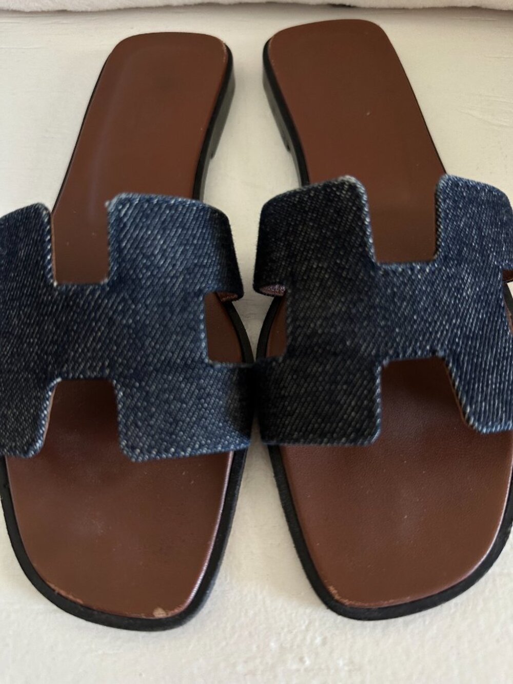 Denim Hermes Sandals - Picture 2 of 5